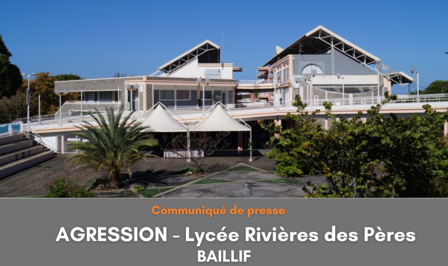 Le président Ary Chalus condamne avec fermeté l’agression contre un agent de sécurité au lycée de Rivière des Pères