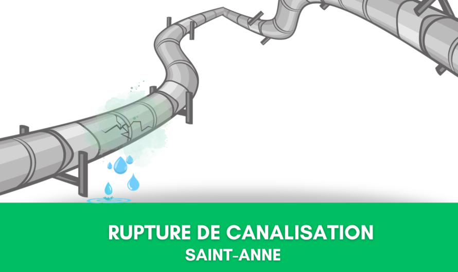 SMGEAG : Rupture de canalisation