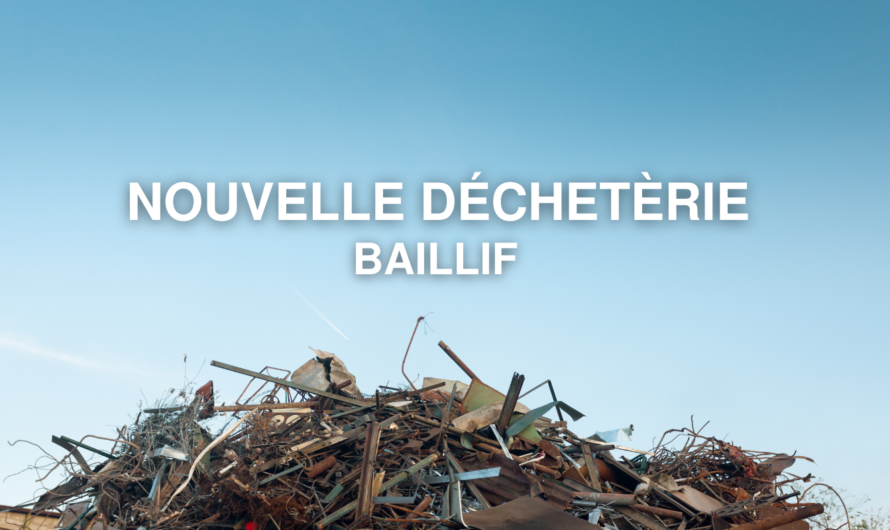 Saint-Claude. Nouvelle déchèterie communautaire de Baillif