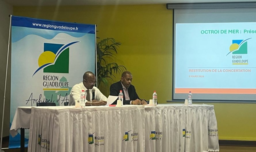 Région Guadeloupe. Réunion de restitution des ateliers octroi de mer