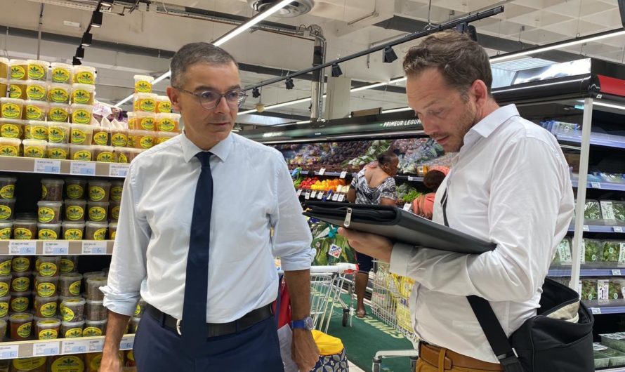 Controle des produits du bouclier qualité des prix au super u de desmarais.