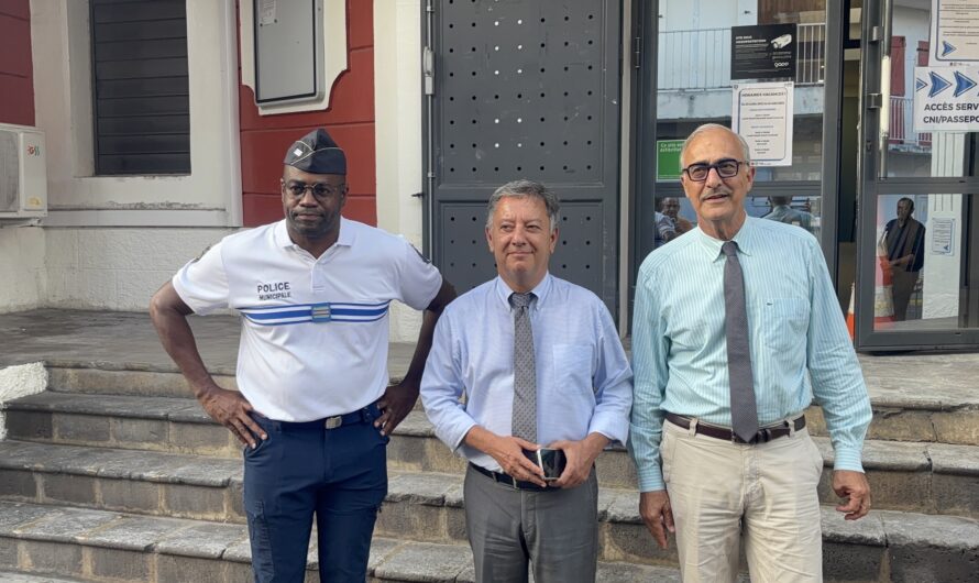 Basse-Terre. Visite des travaux du Centre de Supervision Urbaine